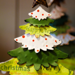 型紙を使ってクリスマスツリーを画用紙で手作りしよう！